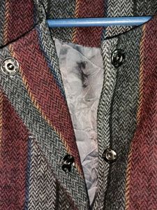Striped Button-Up Jacket