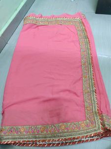 Beautiful Pink Embroidered Saree