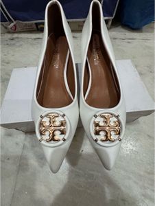 White Tory Burch Heels
