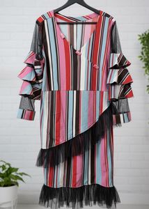 Striped Ruffle Dress