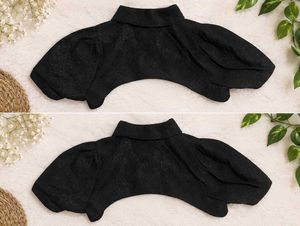 Textured black collar shrug