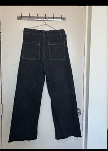 ZARA Black Wide Leg Jeans