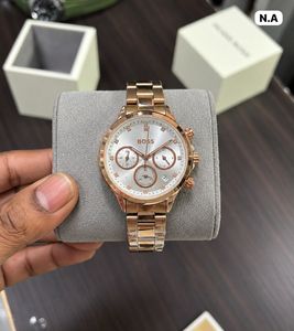 BOSS Rose Gold Chronograph Watch