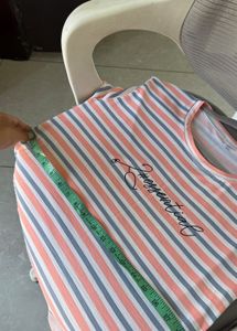 Striped T-Shirt with Graphic Print