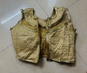 Elegant Gold Embellished Blouse
