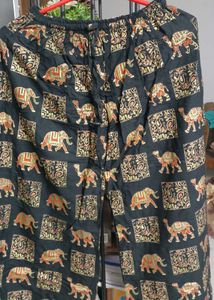 Boho Elephant Print Palazzo Pants
