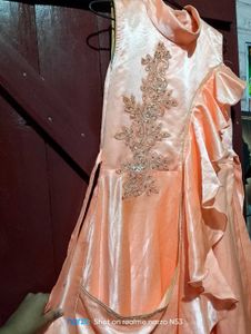 Elegant Ethnic Peach Gown 🎀