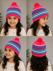 Vintage Striped Beanie Hat for kids