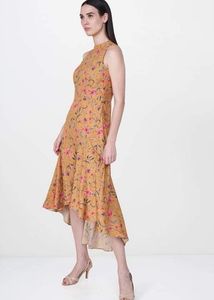 floral high low midi dress