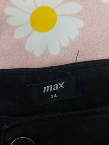 Black Denim Shorts with Grommets