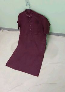 Men's Maroon Kurta