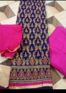 unstitched Ethnic Kurta Set with Dupatta