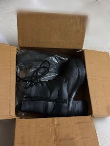 Black Lace-Up Combat Boots