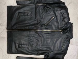 Men's Black Faux Leather Jacket