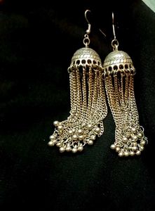 Boho Tassel Jhumka Earrings