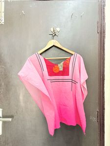 Stylish Pink Ombre Kaftan Kurta