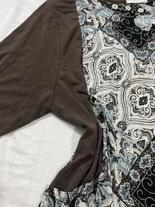 Boho Patchwork half Sleeve Tunic Top
