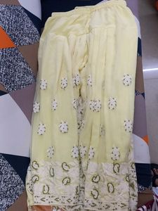 Very Beautiful LUCKNOWI EMBROIDERY Kurta Salwar And DUPATTA SET