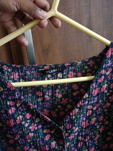 Floral Print Button-Up Blouse