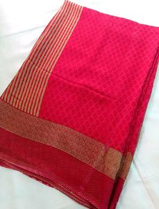 Floral Saree with Gold Accents