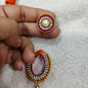 Fabric jewellery necklace set