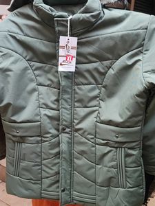 Olive Green Padded Winter Jacket