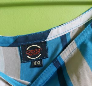 Blue Stripes High Low Kurti
