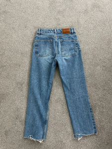 Zara The HW ankle straight jeans