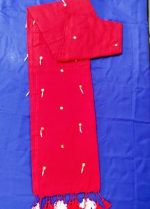 Red Blouse with Embellishments