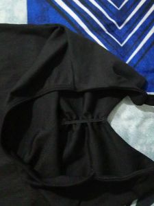 Black Halter Neck Ruched Dress