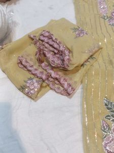 Stunning Yellow suit Set with Embroidery