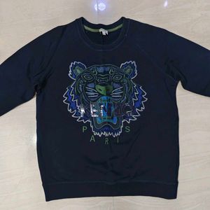 Kenzo Tiger Print Black Sweatshirt Size Xs