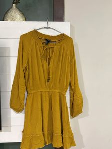 Mustard Yellow Mini Dress