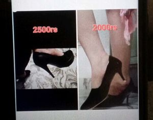 Two Black Heeled Pumps