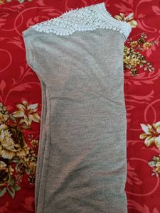 Embellished Crochet Collar Top