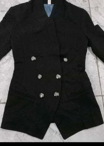 Black Double-Breasted Blazer