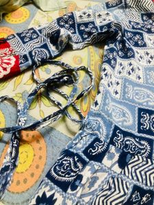 Ajrakh &amp; Jaipuri Printed Ethnic Gown