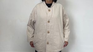 Double side Beige Casual Jacket