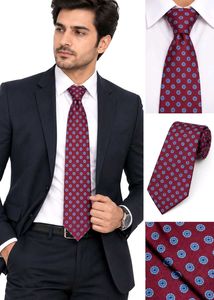 Classic Men's Burgundy Patterned Tie