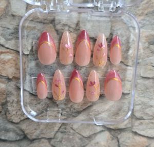 Elegant French Tip Press-On Nails.