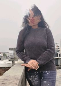 Cozy Dark Gray Knit Sweater