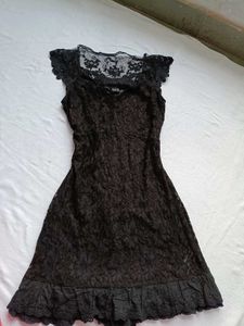 Elegant Black Lace Dress