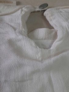 Chic White Embroidered Batwing Top
