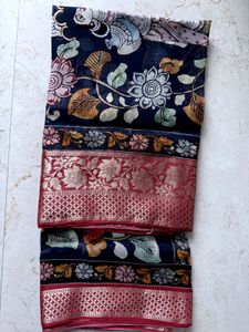 Kalamkari Organza Saree