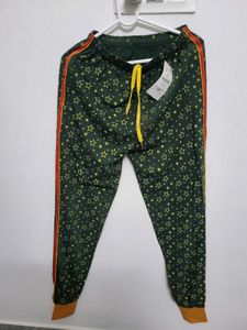 Green Star Print Lounge Pants