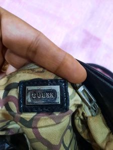 Guess Black Faux Leather Crossbody Bag