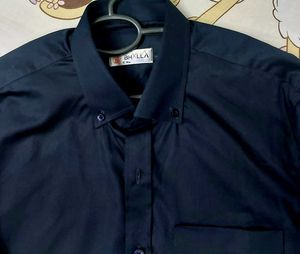 Men's Classic Navy Button-Down Shirt