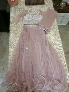 Girlish lehenga with crop top