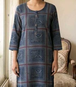 Stylish Blue Printed Kurta