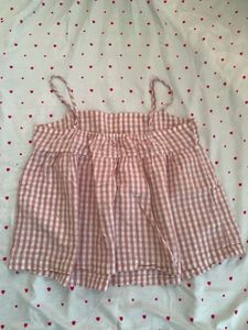 Cute Gingham Spaghetti Strap Top